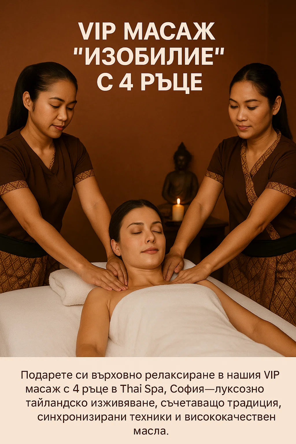 VIP Масаж “Изобилие” с 4 Ръце в Thai Spa