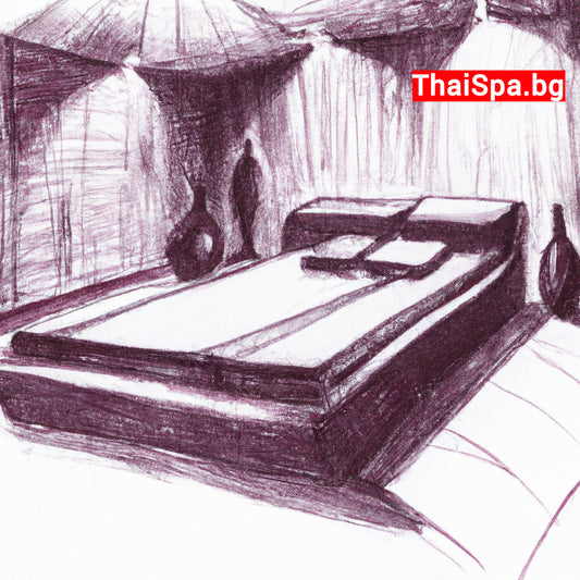 Релаксиращо легло за масаж, рисунка с молив