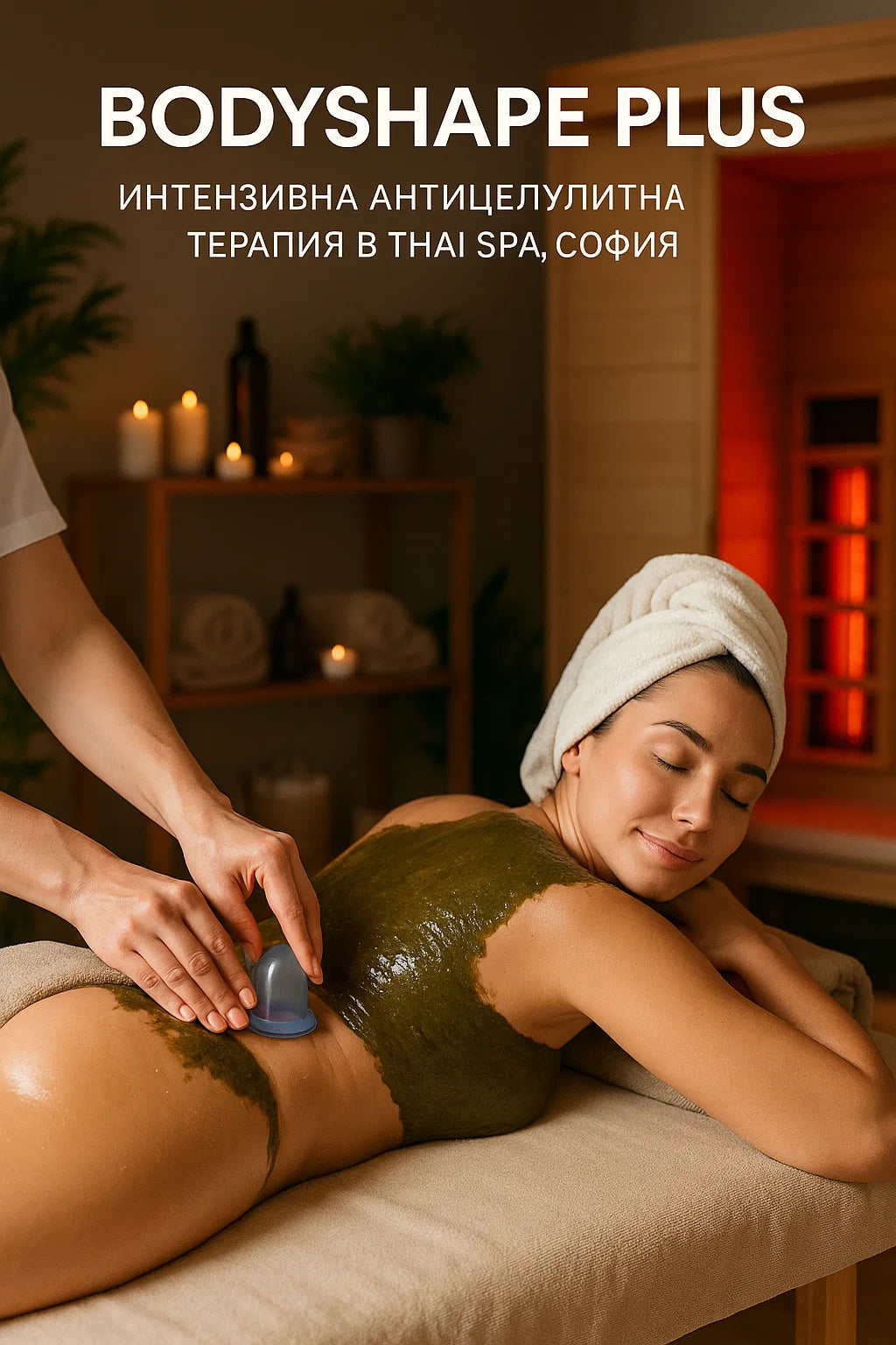 Изживейте подобрена версия на нашата BodyShape терапия с BODYSHAPE PLUS — цялостна програма за оформяне на тяло, редукция на мазнини и видимо намаляване на целулита. Комбинираме професионални техники с натурални компоненти и иновативни процедури, за да постигнете по-гладка, по-стегната и детоксикирана кожа.