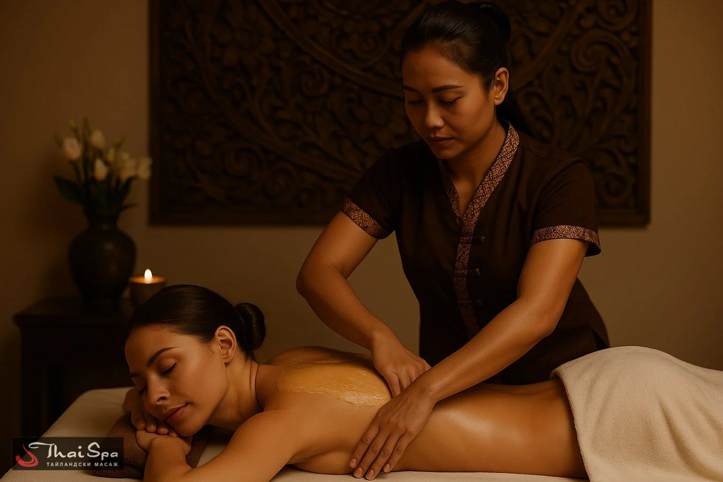 Ритуал Изящно Тайландско Изживяване в Thai Spa

Открийте уникалното "Ритуал Изящно Тайландско Изживяване" в Thai Spa, София и преоткрийте хармонията между тяло и ум. Нашата премиум спа процедура използва луксозни съставки и древни тайландски техники за абсолютен релакс и подмладяване. Тялото ви ще се наслади на 25-минутна арганова маска, която прониква дълбоко в кожата, за да я подхранва и омекотява, последвана от освежаващ душ, който подготвя сетивата за следващия етап на ритуала.