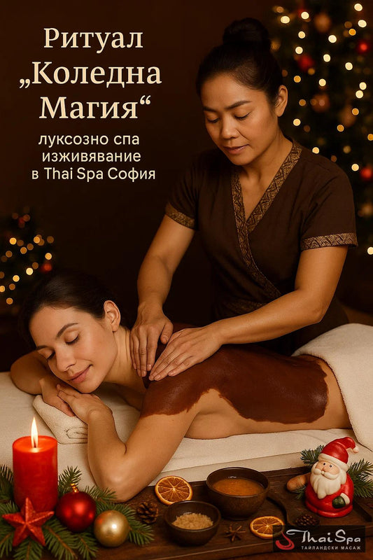 The product is РИТУАЛ КОЛЕДНА МАГИЯ and it includes the following 
- Cinnamon or cocoa full-body scrub (25 minutes) followed by a shower
- Chocolate mask for the entire body (25 minutes) followed by a shower
- Traditional Thai massage with orange oil (60 minutes)
