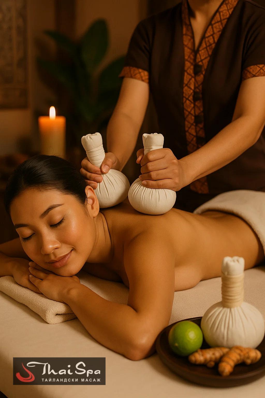 Потопете се в блаженство с автентичен тайландски масаж с билкови компреси!